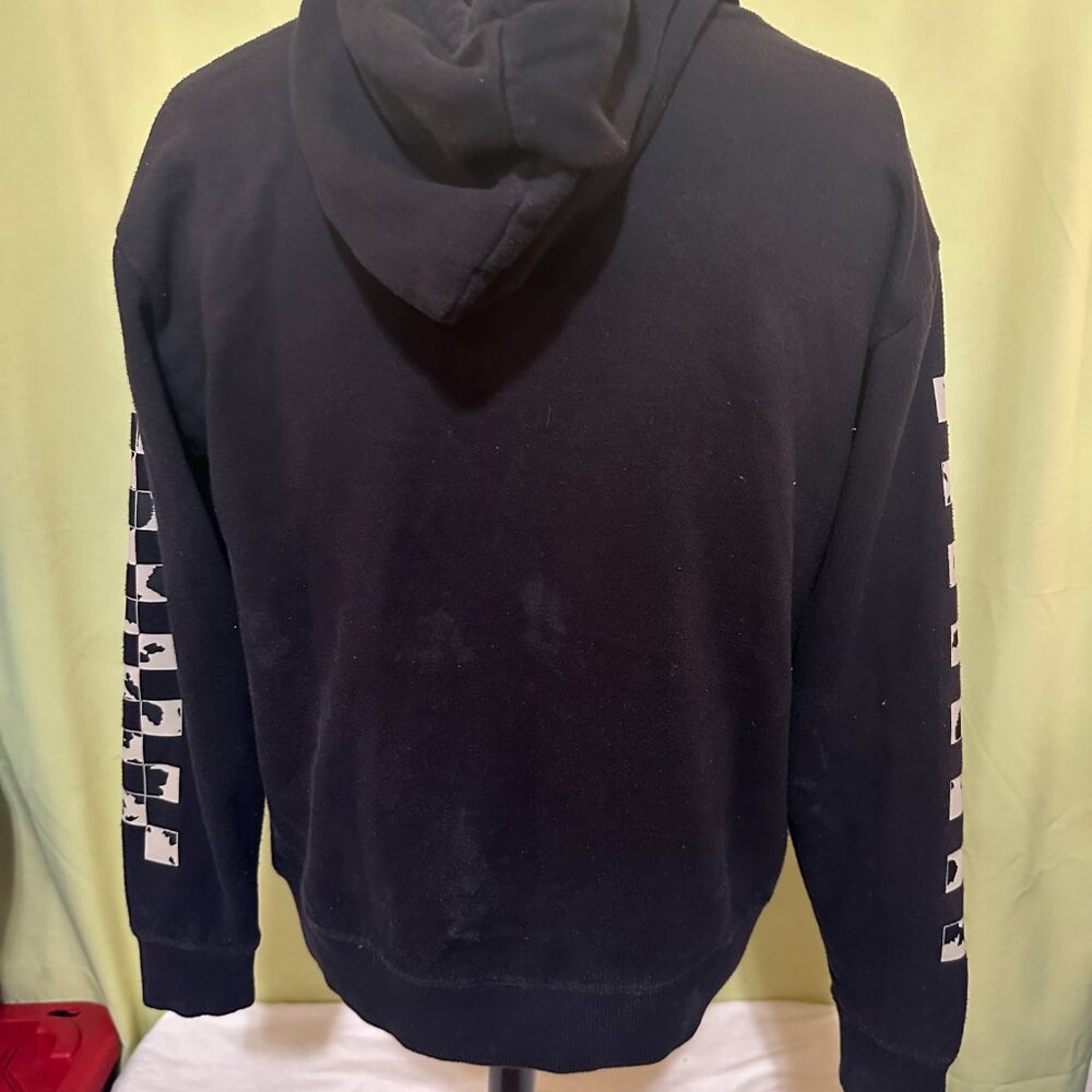 Vans Camo Logo Men's Black Hoodie Sweater Size Small Cotton Polyester - Picture 4 of 7